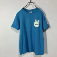 ばかうけ プリント クルーネック 半袖 Tシャツ 古着