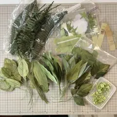 アートフラワー　葉っぱ類色々　まとめ売り　グリーン