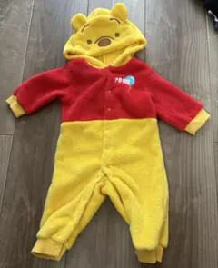 プーさん　長袖ロンパース　70㎝　フリース
