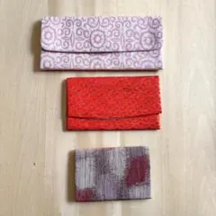 着物地で作った小物入れ3点セット★アンティーク