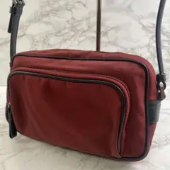 COACH コーチ ツイルファブリック×本革 レザー ワンショルダーバッグ