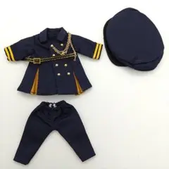 オビツ11 ねんどろいどどーる紺色軍服ロングコートセット