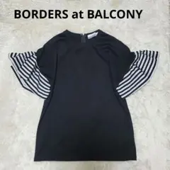 BORDERS at BALCONY　ラッフルスリーブ Ｔシャツ　ブラック　36