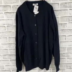 新品タグ付き☘️ palln メリノウールニット　カーディガン　ブラック　LL