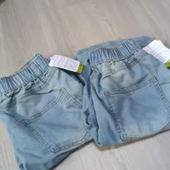 デニムハーフパンツ2枚セット