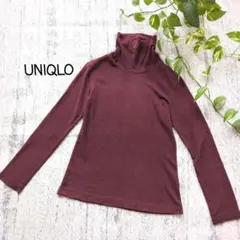 ユニクロ UNIQLO ワインレッド タートルネック ヒートテック 長袖 M