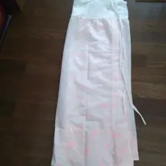 美品‼️和装裾よけ 白・ピンク花柄✨