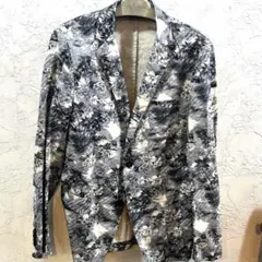 SISLEY 花柄ジャケットホワイト・ブルー
