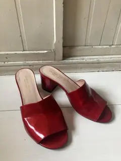 【8/18まで】carmen salas ミュールサンダル　レッド