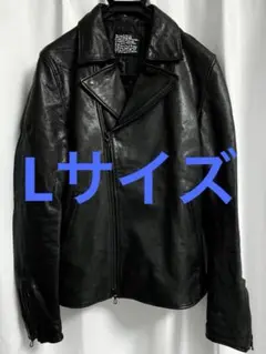 Lサイズ◎NANO UNIVERSE 山羊革 ゴートレザー ダブルライダース 黒