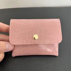 ‼️‼️‼️早い者勝ち‼️‼️‼️コインケース　小銭入れ　クロコダイル型押し　ピンク　新品