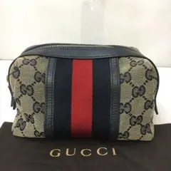 OT6 グッチ シェリー 化粧ポーチ GG 保存袋付