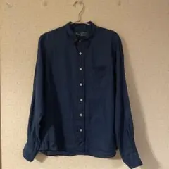 ★美品★ 無印 ヘンプシャツ リネンシャツ メンズ S 無印良品 麻