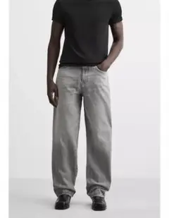 ZARA シームディテール バギー デニムパンツ 36 完売品