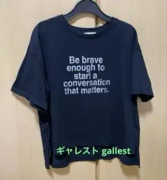 GALLEST ボックスシルエットロゴTシャツ　黒