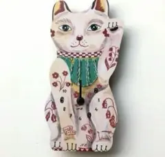 ナタリーレテ ダイカット クロック 招き猫 ねこ