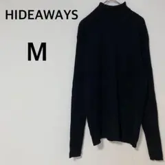 ハイダウェイ タートルネックニット 【M】プルオーバー ブラック 大人高見え