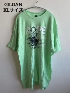 GILDAN ヘビーコットン Tシャツ 【XLサイズ】ライトグリーン 男女兼用
