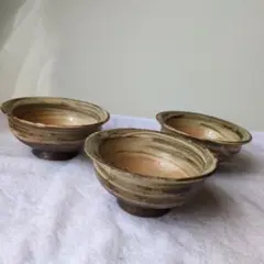 手作り陶器ボウル 3個セット