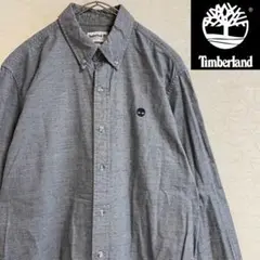 Timberland ティンバーランド 刺繍ロゴ 刺子 ドット シャツ 長袖