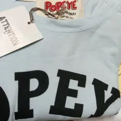 POPEYE プリント Tシャツ 　ライトブルー男女