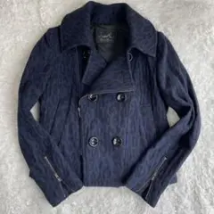 美品 hystric glamour レオパード柄ライダースジャケット ウール