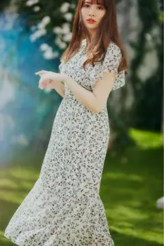 Muguet printed Romantic Dress