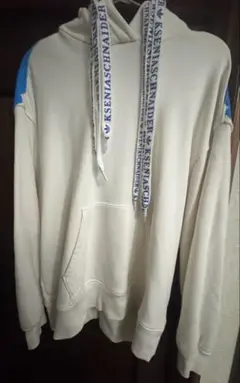 adidas KSENIASCHNAIDER パーカー M ホワイト/ブルー