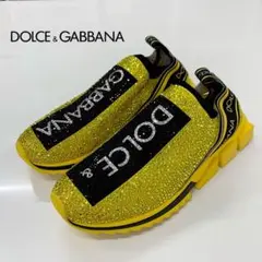 D&G スニーカー SORRENTO ロゴ ビジュー イエロー【国内発送】 ビジュー Dolce & Gabbana(ドルチェ&ガッバーナ) スニーカー