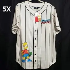 ザ・シンプソンズ　ベースボールシャツ メッシュジャージ　男女兼用5XL