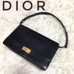 Dior✨ディオール ショルダーバッグ ロゴ ブラック レザー
