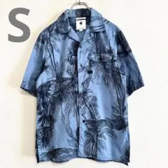 【美品】ジースターロウ 半袖シャツ 総柄 オープンカラー G-STAR RAW