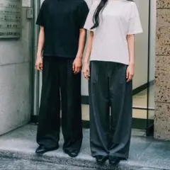 【完売品】 seeksole stripe slacks ブラックM