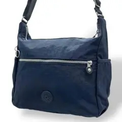 ✨極美品✨　KIPLING キプリング ショルダーバッグ　ネイビー　ナイロン
