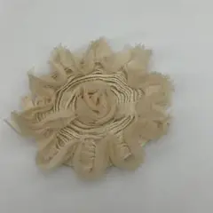 ベージュ お花モティーフ 約10cm