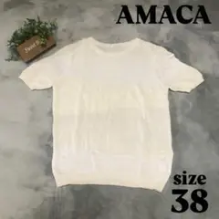 【AMACA】 アマカ （38） Tシャツ トップス ホワイト