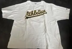 Athletics ロゴ Tシャツ XL ホワイト　ベースボール　野球　トップス
