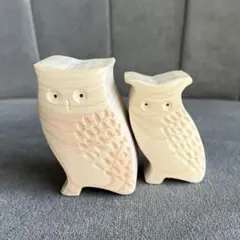 木製　フクロウ　カード立て