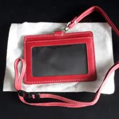 値下げ　カードホルダー　レッド