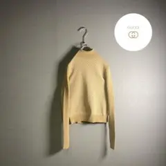 GUCCI 総柄ニット オールドグッチ GGキャンバス タートルネック