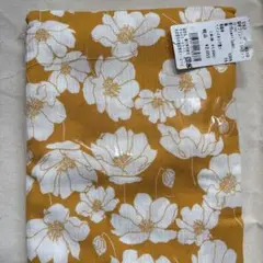 マスタードイエロー 花柄生地 1.5mカット