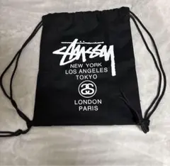 新品 STUSSY ステューシー ナップサック リュック ブラック