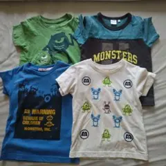 モンスターズ・インク Tシャツ 4枚セット 100cm