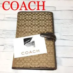 C⑨COACH コーチ 手帳 シグネチャー 手帳カバー ブラウン