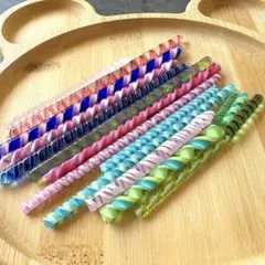 ガラス棒 まとめ売り。レース模様、ツイスト模様など