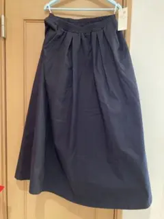 【レディース冬服】アースミュージック★ソフトツイルボリュームスカート 紺★フリー
