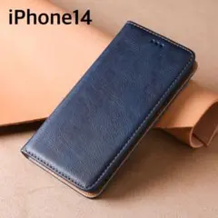 スマホ　ケース　iPhone14　ネイビー　iPhone　手帳型　14　紺色　③