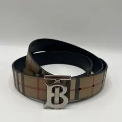 【美品】BURBERRY バーバリー　ノヴァチェック　ベルト　TBバックル　金具