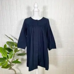 【shuca】シュカグローバルワーク ワンピース(M)ネイビー
