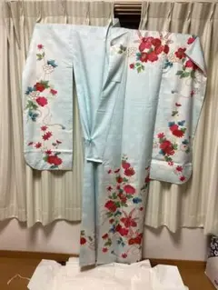 振袖 花柄 水色 帯セット 成人式